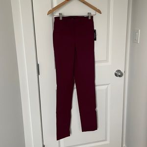 Brand new size 0 cranberry coloured pants